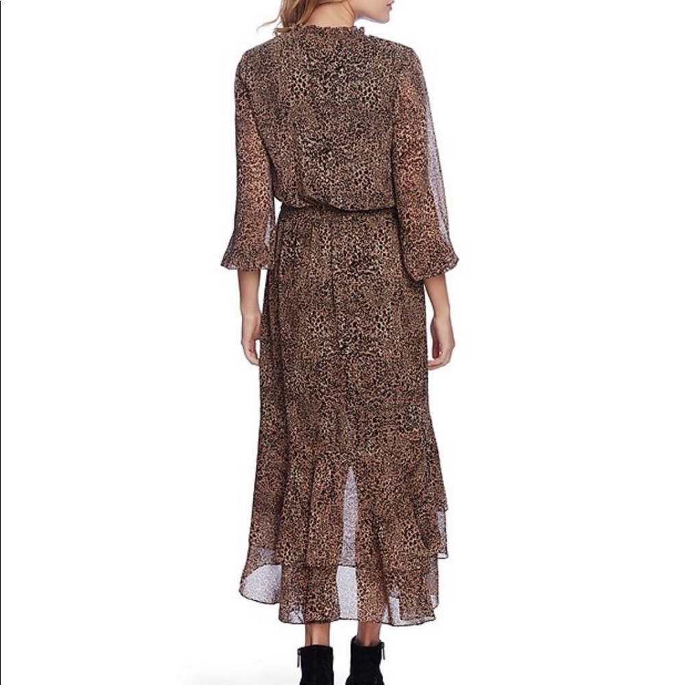 BRAND NEW!  1. STATE Leopard Print Ruffle Dress - Picture 2 of 4